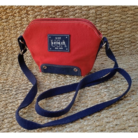 Vintage America Handbags - VINTAGE Liz Spirit USA Red White & Blue Crossbody Canvas Bag